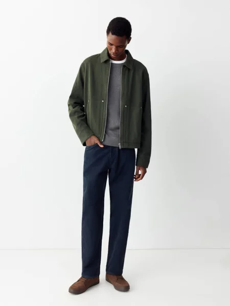 Kurtka dżinsowa z khaki Teen XS MANGO TEEN