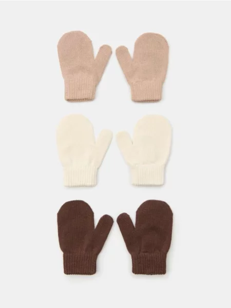 Sinsay rukavice 3 pack vícebarevná