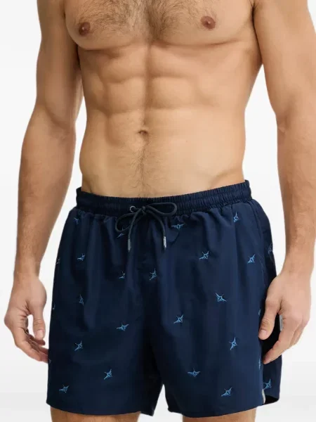 Slip de baie Aeronautica Militare cu broderie cu cordon albastru