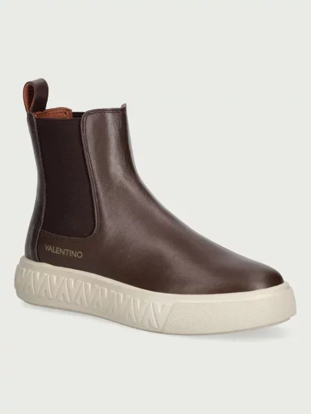 Valentino botki skórzane VENUS brązowe