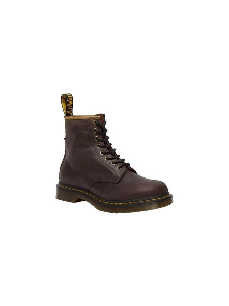 Šněrovací krajkové kotníkové boty Dr. Martens hnědé