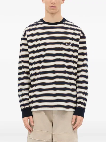 Pruhované tričko Msgm modré