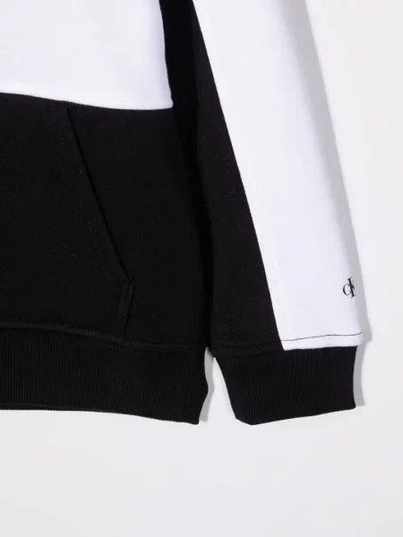 Dětska mikina s kapucí Calvin Klein černá