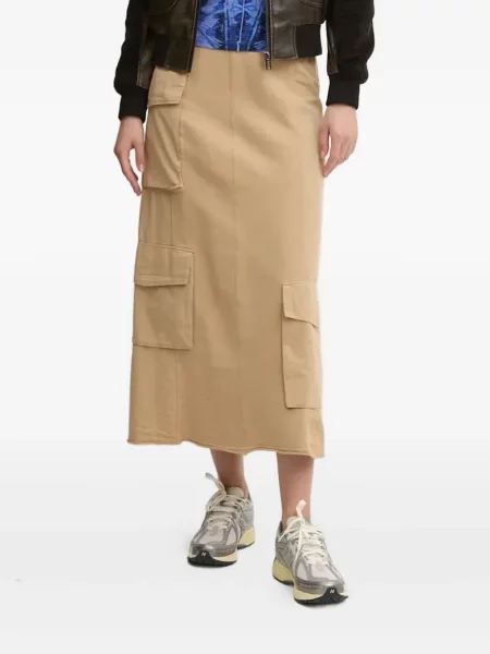 Fustă midi Desigual până la genunchi