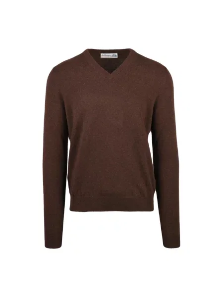 Sweter Ballantyne z kaszmiru brązowy