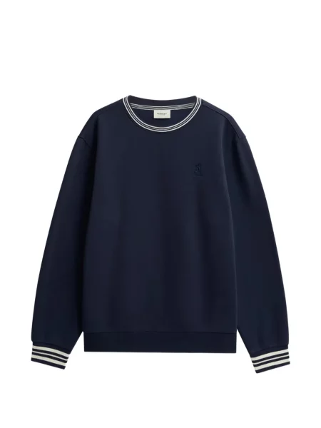 Hanorac crewneck Pringle Of Scotland cu decolteu rotund albastru