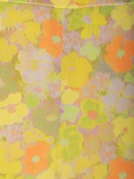 Pantaloni Francoise Pinton - Paris cu model floral cu imagine evazate maro