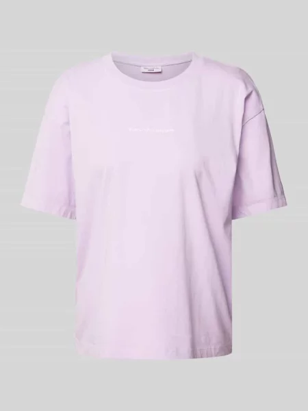 T-shirt z nadrukiem z logo fioletowa