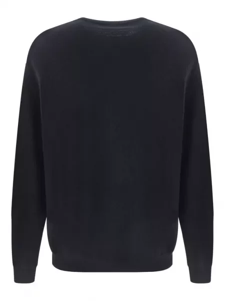 Sweter Zegna z okrągłym dekoltem czarny