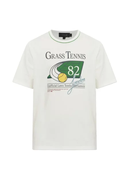 Tricou Lacoste cu imagine tenis alb