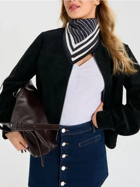 Рифлена Хустка чорний