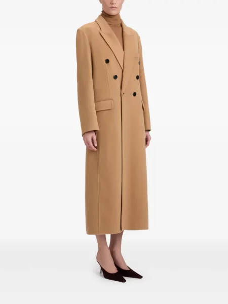 Palton Victoria Beckham de lână maro