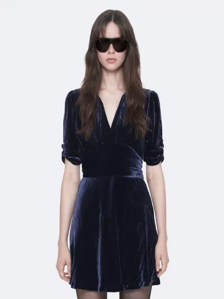 Платье мини All Saints синее