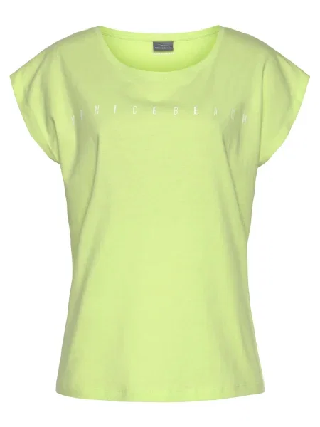 VENICE BEACH Tricou galben citron alb