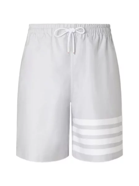 Pantaloni scurți Thom Browne din țesătură twill gri