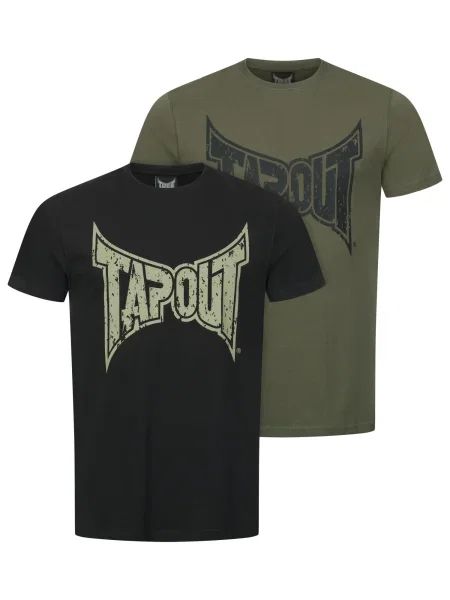 Tapout Marškinėliai Amboyn rusvai žalia juoda