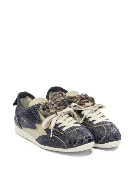 Sneakerși Moa Concept cu model piele de șarpe albastru