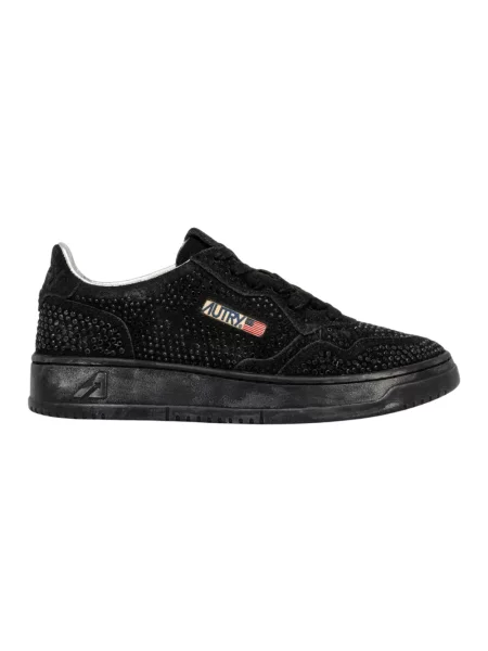 Sneakersy Autry skórzane z dżetami czarne