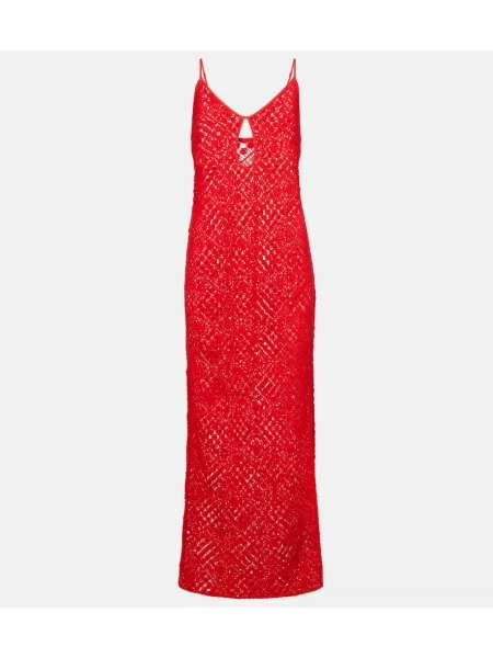 Rochie maxi Sir de costum roșu