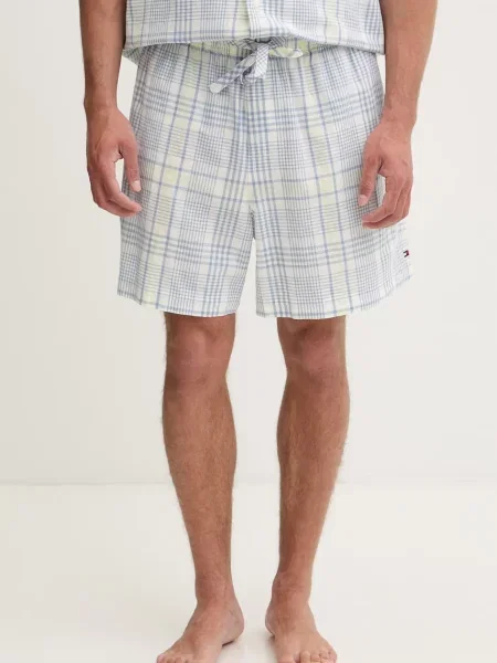 Tommy Hilfiger piżama dwuczęściowa z bawełną niebieska