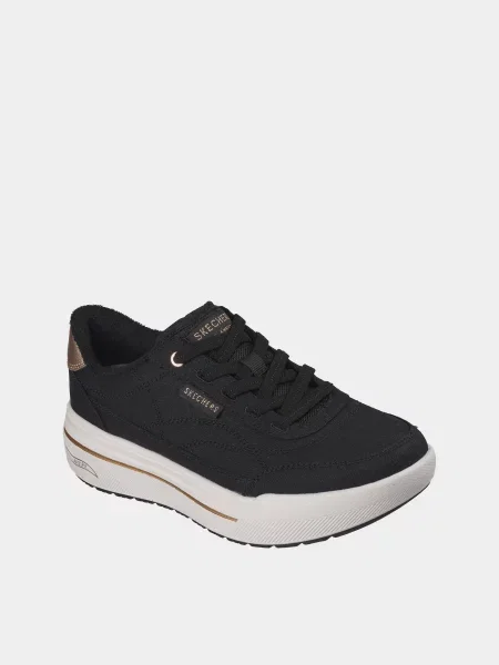 Кожаные повседневные кроссовки Skechers черные