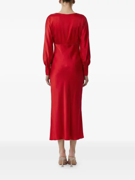 Rochie maxi Framboise lungă de costum roșu
