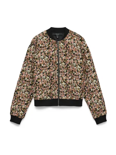 VERO MODA Geacă de primăvară-toamnă VMDANA oliv / roz / negru alb