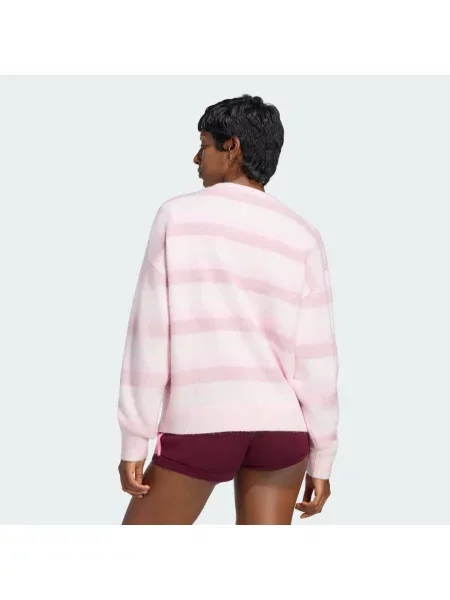 Mikina KNIT ESSENTIALS STRIPED CREW růžová