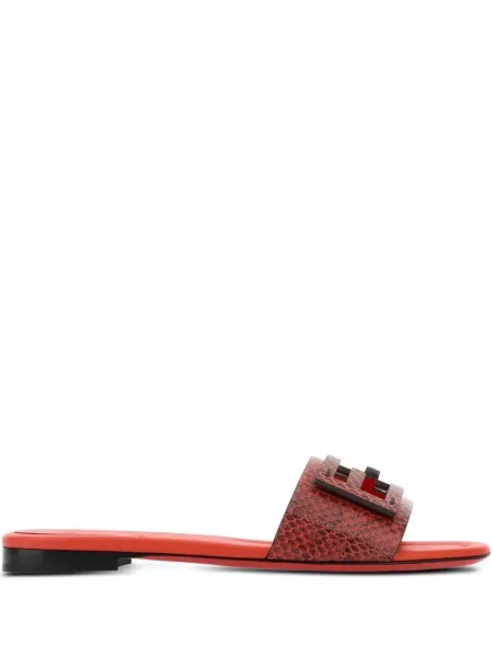 Sandale Fendi din piele roșu