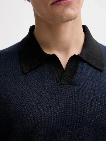 Calvin Klein Pulóver JOHNNY sötétkék fekete