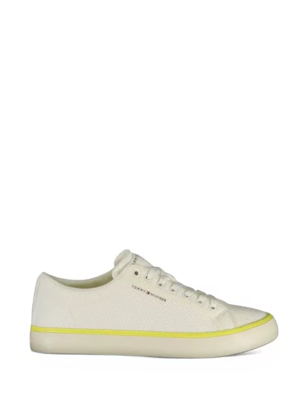 Sneakerși Tommy Hilfiger tricotate alb