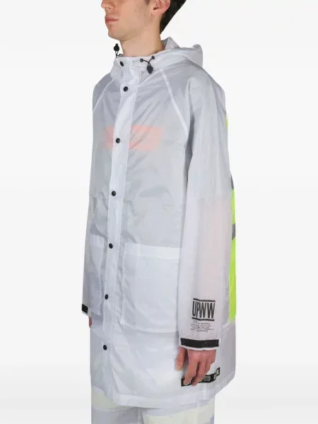 Pelerină de ploaie U.p.w.w. cu glugă alb