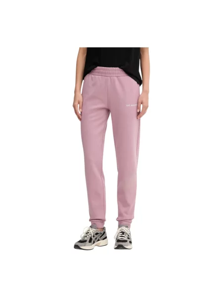 Spodnie Emporio Armani Ea7 z logo różowe