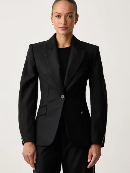 Karl Lagerfeld sacou cu un singur rând de pentru femei cu acetat negru