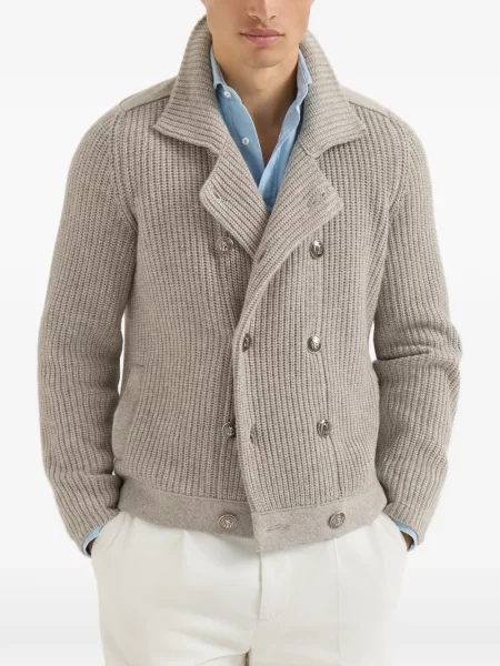 Cardigan Brunello Cucinelli cu rever