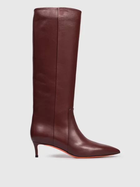 Шкіряні чоботи Santoni бордові