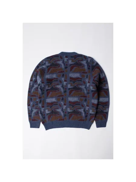 By Parra sweter z domieszką wełny Repeat ftp booster knitted ciepły niebieski