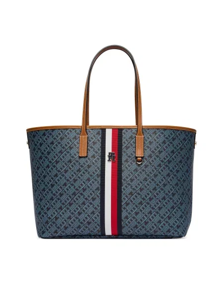Ročna torba Tommy Hilfiger Th Monoplay Mornarsko modra
