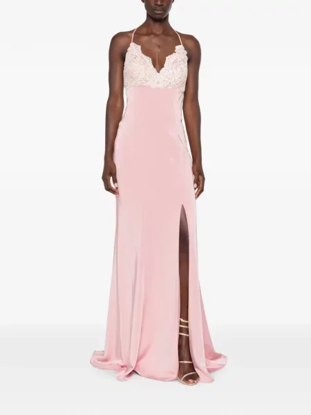 Rochie maxi Allure din dantelă roz