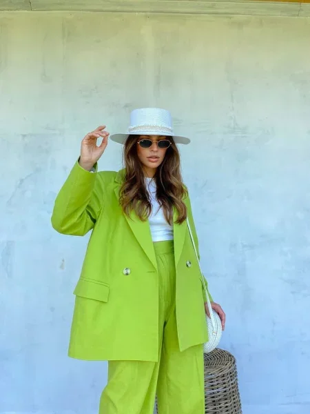 Лляний Блейзер Milirud салатовий