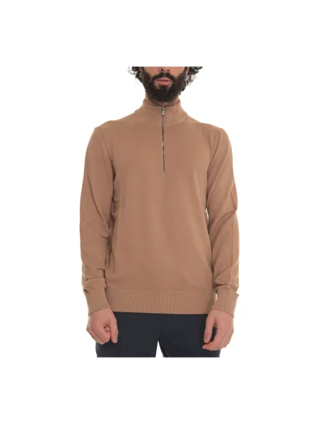 Sweter z golfem Boss beżowy