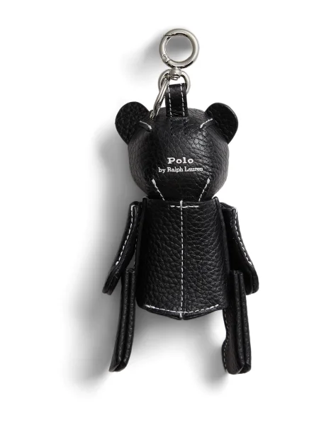 POLO RALPH LAUREN Bőr függő fülbevaló BEAR fekete