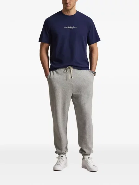 Поло тениска Polo Ralph Lauren с автограф синьо