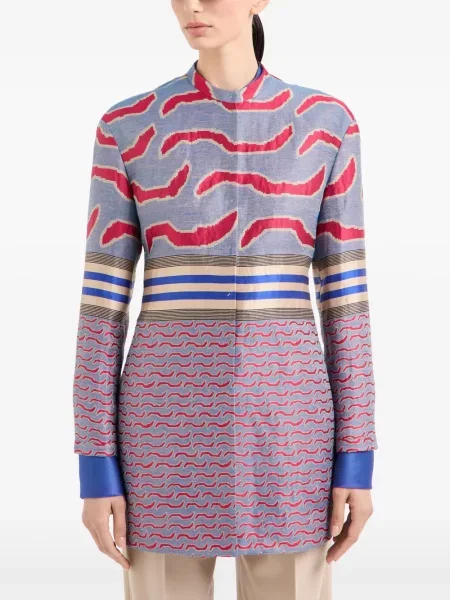 Palton Giorgio Armani din jacard roșu