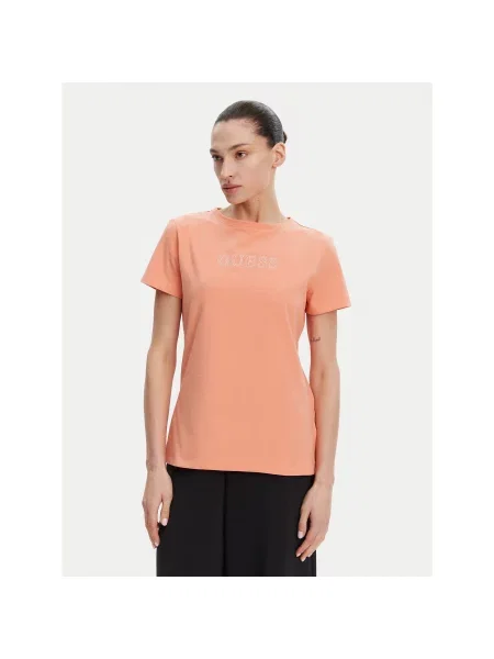 Guess Majica Regular Fit oranžna
