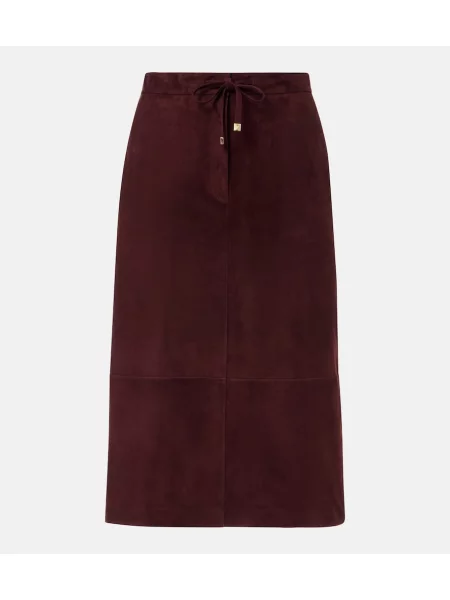 Fustă midi 's Max Mara din piele de căprioară