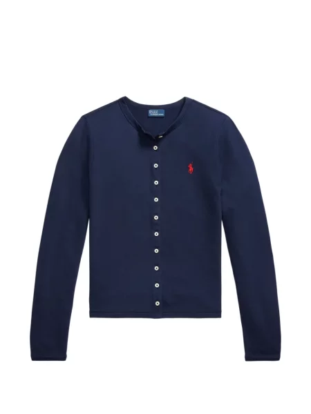 Matlasat sneakerși Polo Ralph Lauren cu autograf de catifea cord albastru