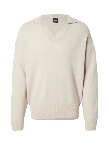 BOSS Pulover Ucari natural alb