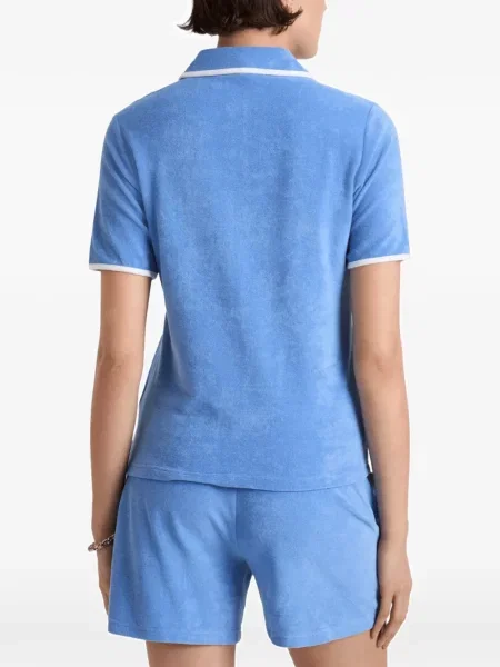 Tricou polo Vilebrequin din material terry albastru