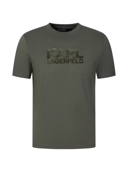 Tricou Karl Lagerfeld cu autograf verde